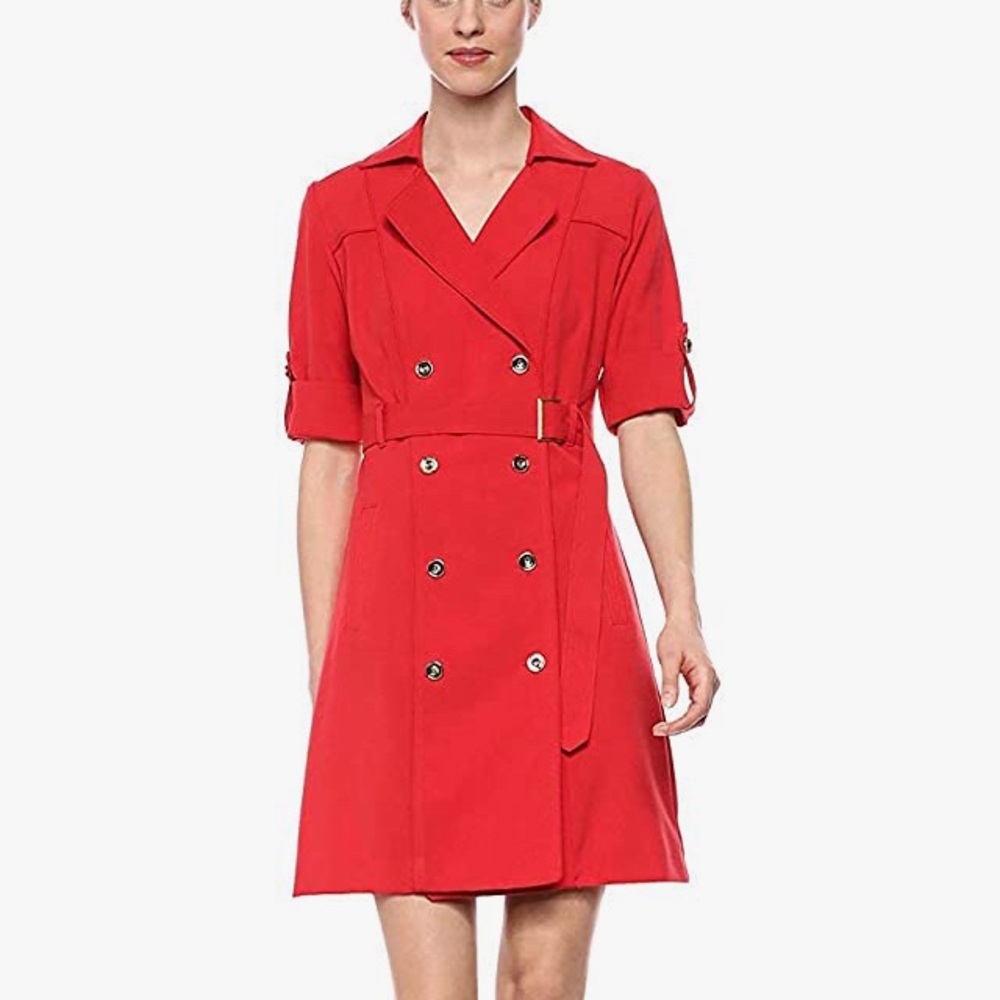 NWT Sharagano Women's Double Breasted Shirt Dress